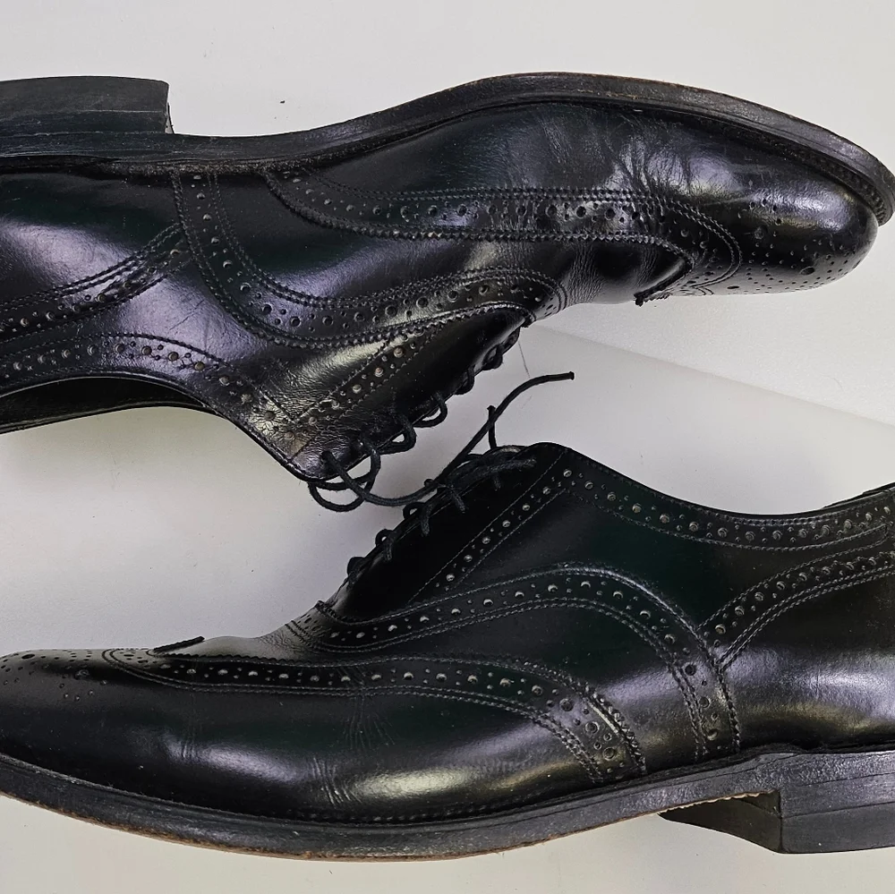 Executive Imperial O'Sullivan Wingtip Brouge Black Dress Shoes 68035L8 Mens‎ 10